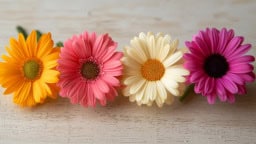 Daisy Colors in Bloom Brightly colored daisies in a vibrant garden setting.