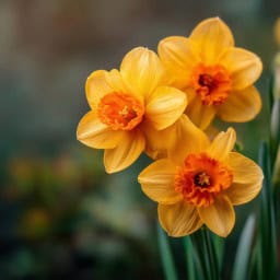 Daffodil-yellow flowers blooming in a sunny garden setting.