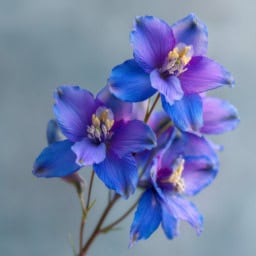 Blue larkspur flowers in full bloom, showcasing vibrant colors and natural beauty.