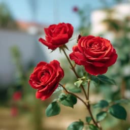 Red roses in full bloom, perfect for floral arrangements and romantic gifts.