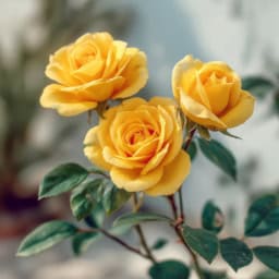Beautiful yellow roses in full bloom, perfect for gardens and floral arrangements.