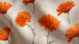 Calendula orange fabric ideas for home decor and sewing projects.
