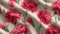 Creative fabric ideas featuring carnation flower patterns for stylish projects.