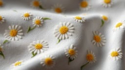 Daisy flower fabric designs for creative sewing and crafting projects.