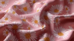 Daisy-patterned pink fabric ideas for home decor and crafting projects.