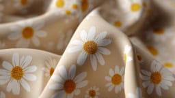 Daisy yellow fabric design ideas for home decor and creative projects.