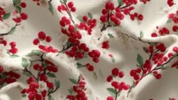 Red hawthorn fabric ideas for stylish home decor and crafting inspiration.