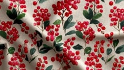 Holly flower fabric ideas for festive home decor and seasonal crafts.
