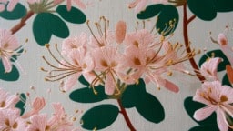 Honeysuckle flower fabric ideas for elegant home decor and stylish craft projects.