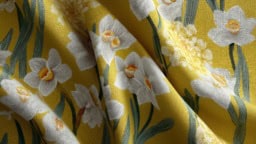 Jonquil yellow fabric ideas for stylish home decor and fashion projects.