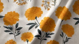 Colorful marigold fabric crafting ideas for unique DIY projects and home decor.