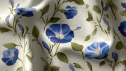 Creative fabric ideas for crafting with morning glory patterns.