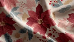 Creative poinsettia fabric ideas for holiday decor and crafting.