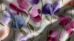 Creative ideas for sweet pea embroidered fabric designs