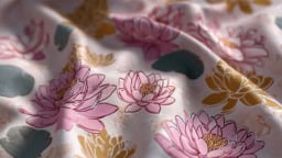Creative fabric ideas featuring water lily designs for unique craft projects.