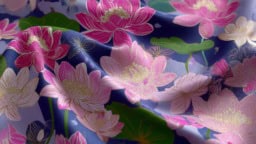 Pink water lily fabric ideas for vibrant decor and creative projects.