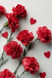 Carnation Heart Themed Gift Idea for Valentine's Day Heart shaped accents using beautiful carnations for Valentine's Day