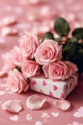 Decorative rose hearts for Valentine's Day celebration accents