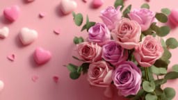 Heart themed rose accents for romantic gestures on Valentine's Day