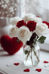 Beautiful rose accents for a romantic Valentine's Day celebration