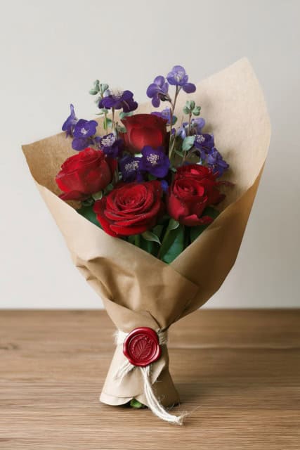 Beautiful violet roses perfect for February celebrations