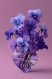 Decorative violet hearts for Valentine's Day celebration