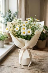 Pure White Daisy - A Symbol of Purity and Love Daisy flower in pure white representing love and purity
