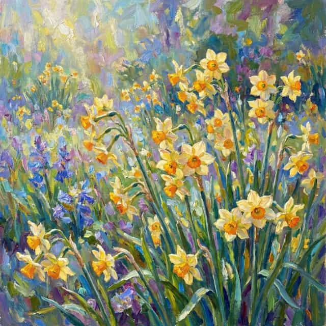 Artistic representation of a jonquil, the birth flower for March